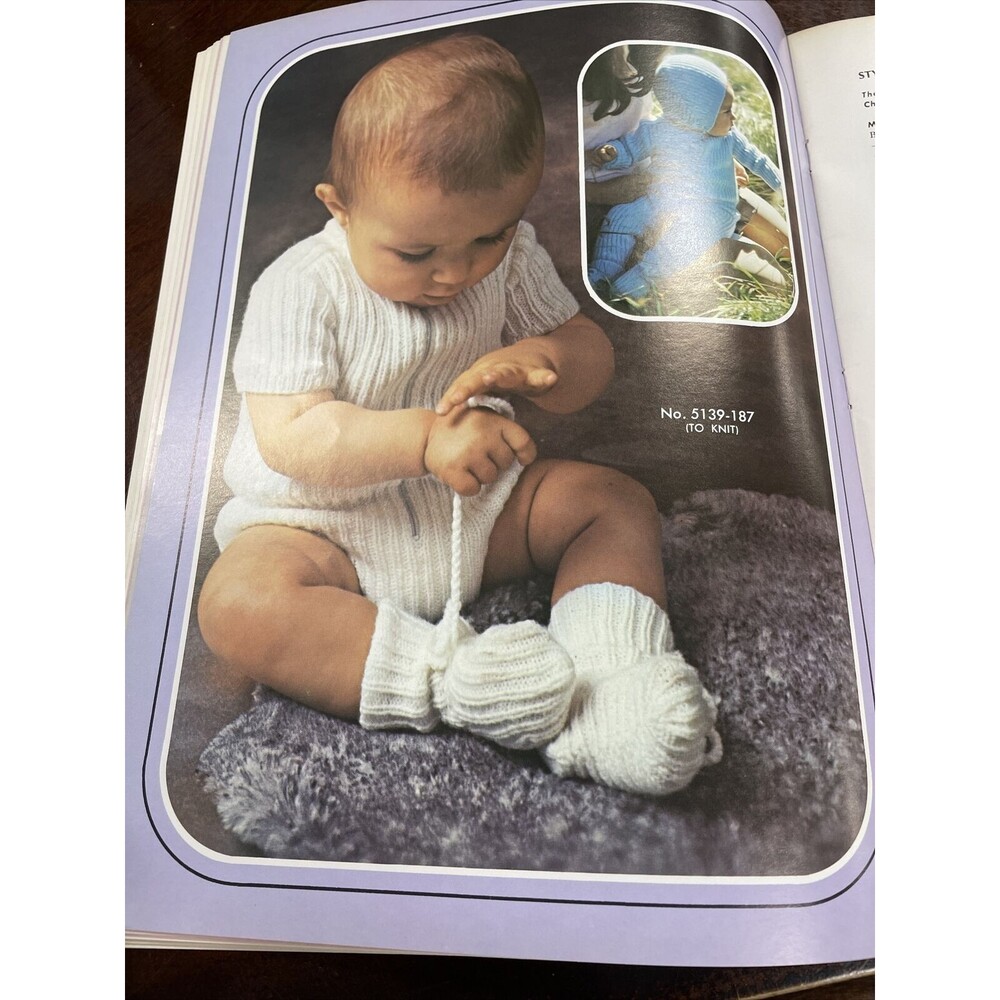 Vintage 1972 The Bernat Baby Album 187 Knitting Crochet Craft Pattern Booklet - Picture 12 of 12